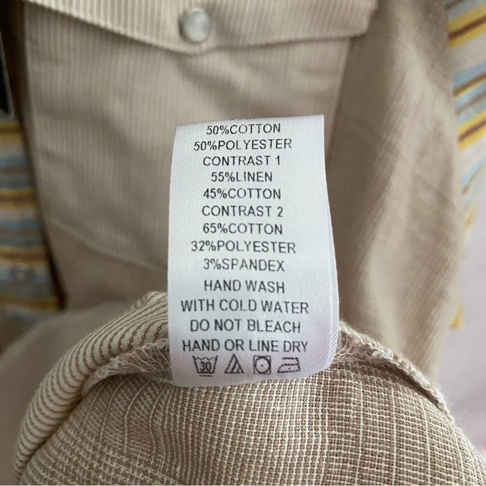 143 Story Long Sleeve Striped Tunic Top Womens Size Medium NWT Linen Cotton Boho - Picture 16 of 16